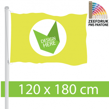 Zeefdruk 120 x 180 cm Vlag - 100% Doordruk & Kleurechtheid